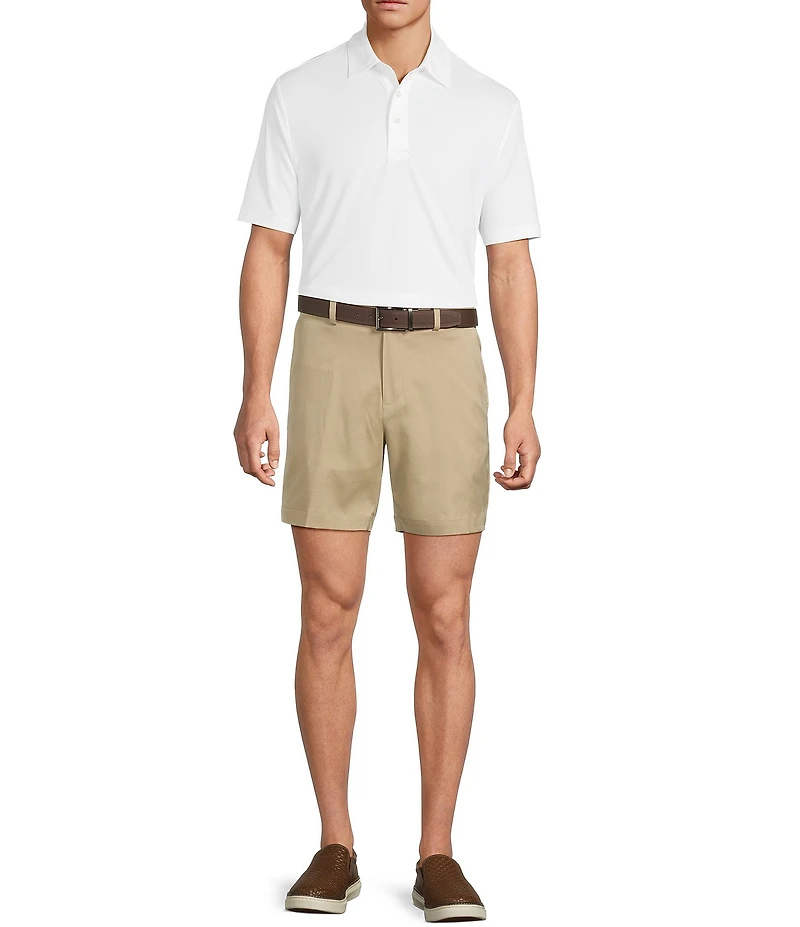 Roundtree & Yorke The Fairway 7#double; Flat Front Performance Shorts