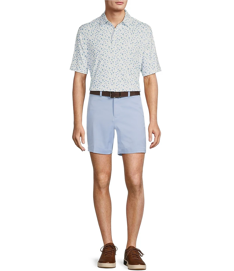 Roundtree & Yorke The Fairway Seasonal 7#double; Flat Front Performance Shorts