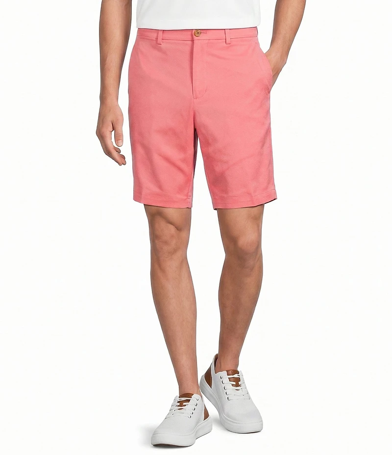Roundtree & Yorke The Fairway 9#double; Flat Front Classic Fit Performance Shorts