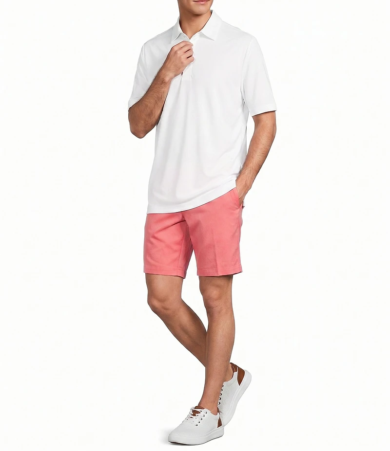 Roundtree & Yorke The Fairway 9#double; Flat Front Classic Fit Performance Shorts