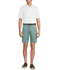 Roundtree & Yorke The Fairway 9#double; Flat Front Classic Fit Performance Shorts