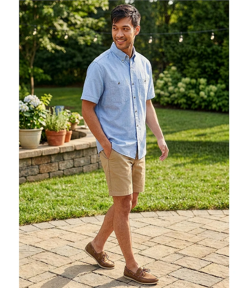 Roundtree & Yorke The Fairway 9#double; Flat Front Performance Shorts