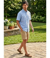 Roundtree & Yorke The Fairway 9#double; Flat Front Performance Shorts