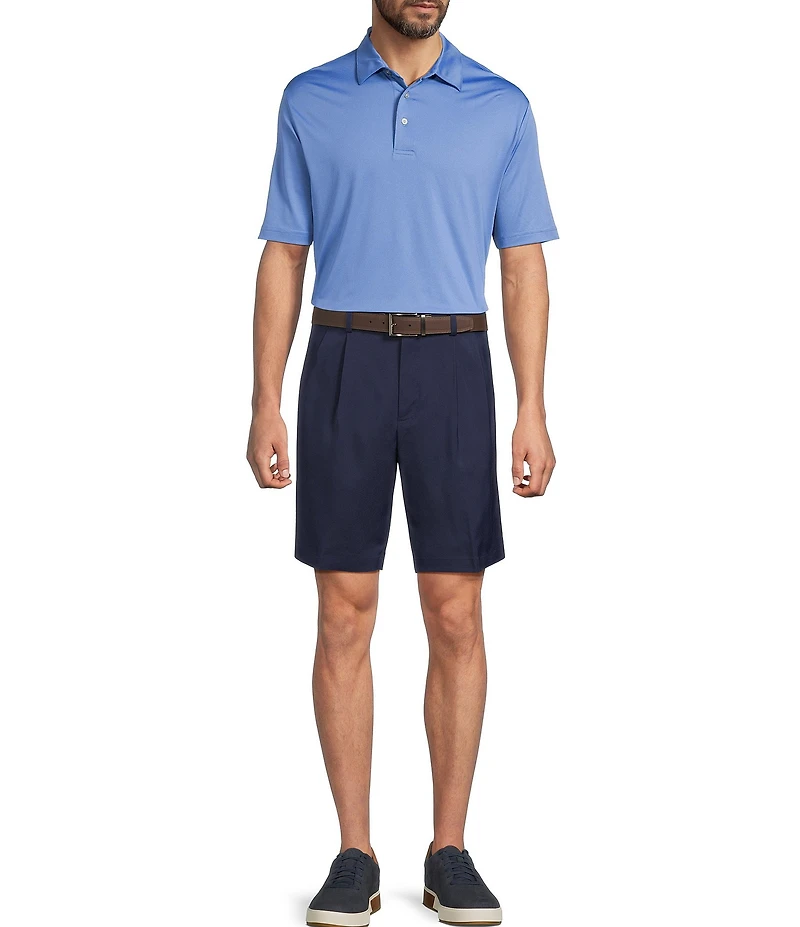 Roundtree & Yorke The Fairway Collection 9#double; Inseam Pleated Performance Shorts