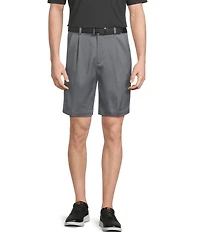 Roundtree & Yorke The Fairway Collection 9#double; Inseam Pleated Performance Shorts