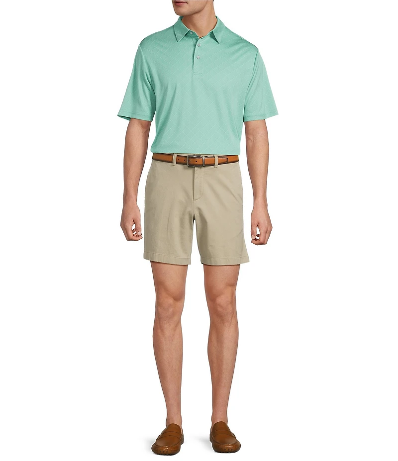 Roundtree & Yorke The Fairway Diamond Jacquard Performance Polo Shirt