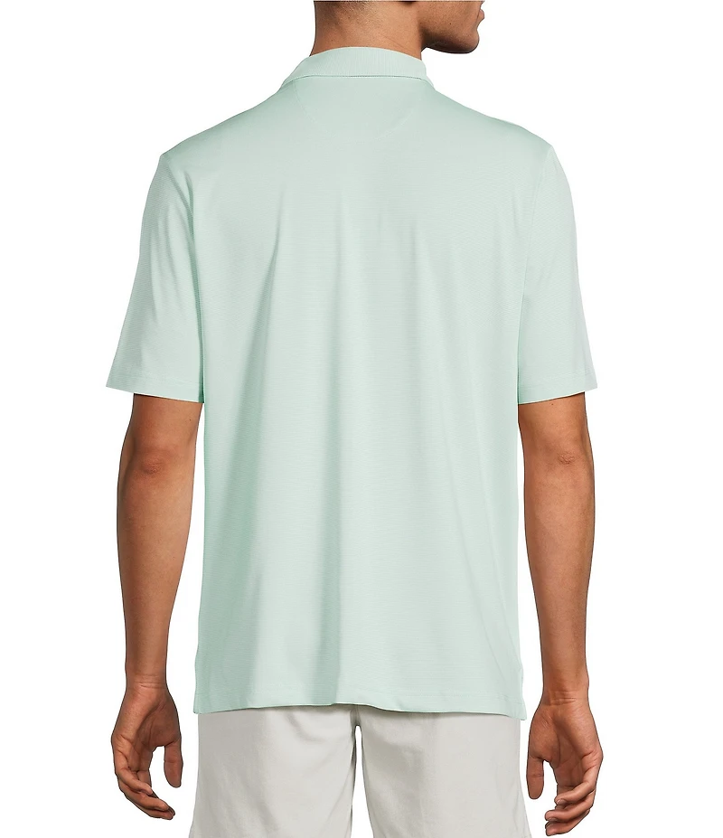 Roundtree & Yorke The Fairway Feeder Stripe Performance Polo Shirt