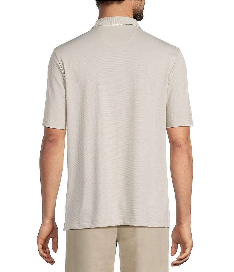Roundtree & Yorke The Fairway Feeder Stripe Performance Polo Shirt