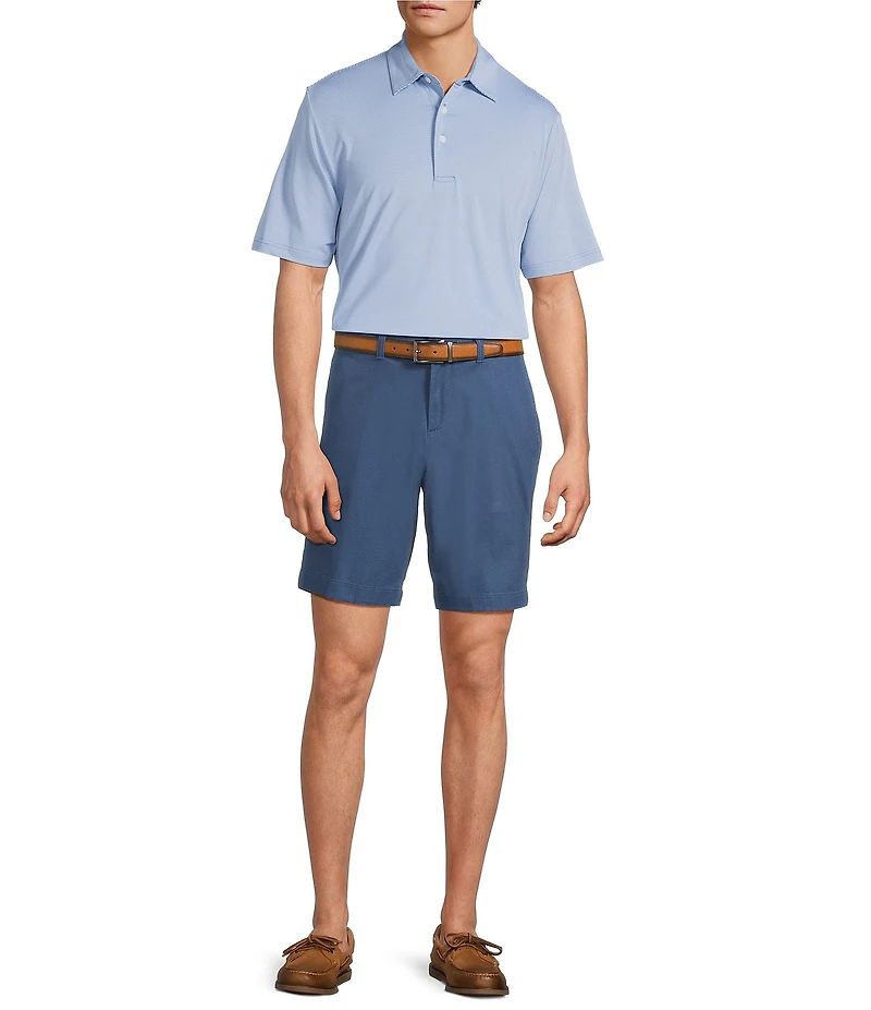 Roundtree & Yorke The Fairway Feeder Stripe Performance Polo Shirt