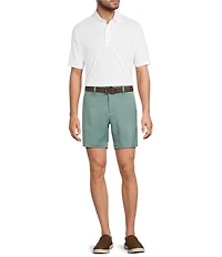 Roundtree & Yorke The Fairway Seasonal 7#double; Flat Front Performance Shorts