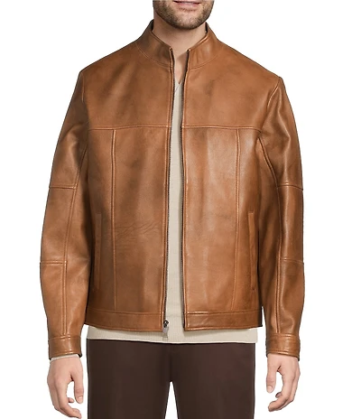 Roundtree & Yorke The Heritage Leather Moto Jacket