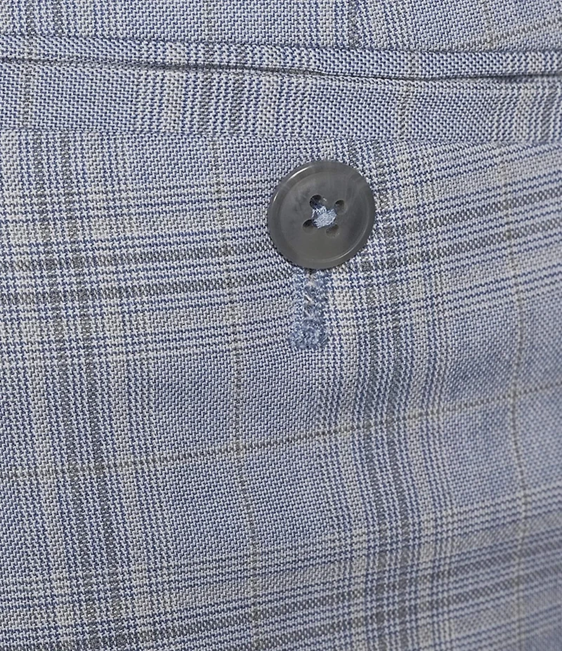Roundtree & Yorke Travel Smart Flat Front Classic Fit Textured Plaid Dress Pants