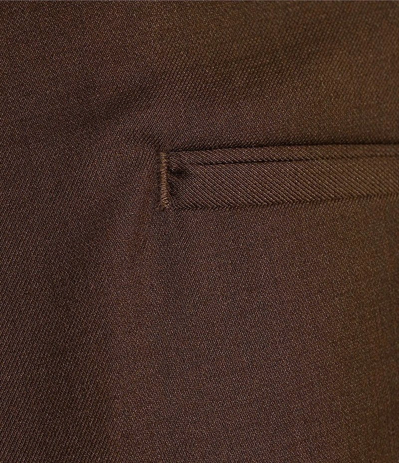 Roundtree & Yorke TravelSmart Luxury Gabardine Ultimate Comfort Classic Fit Non-Iron Flat Front Dress Pants
