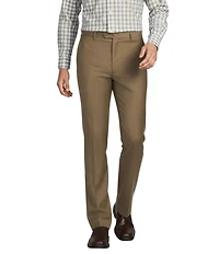 Roundtree & Yorke TravelSmart Luxury Gabardine Classic Fit Non-Iron Flat Front Dress Pants