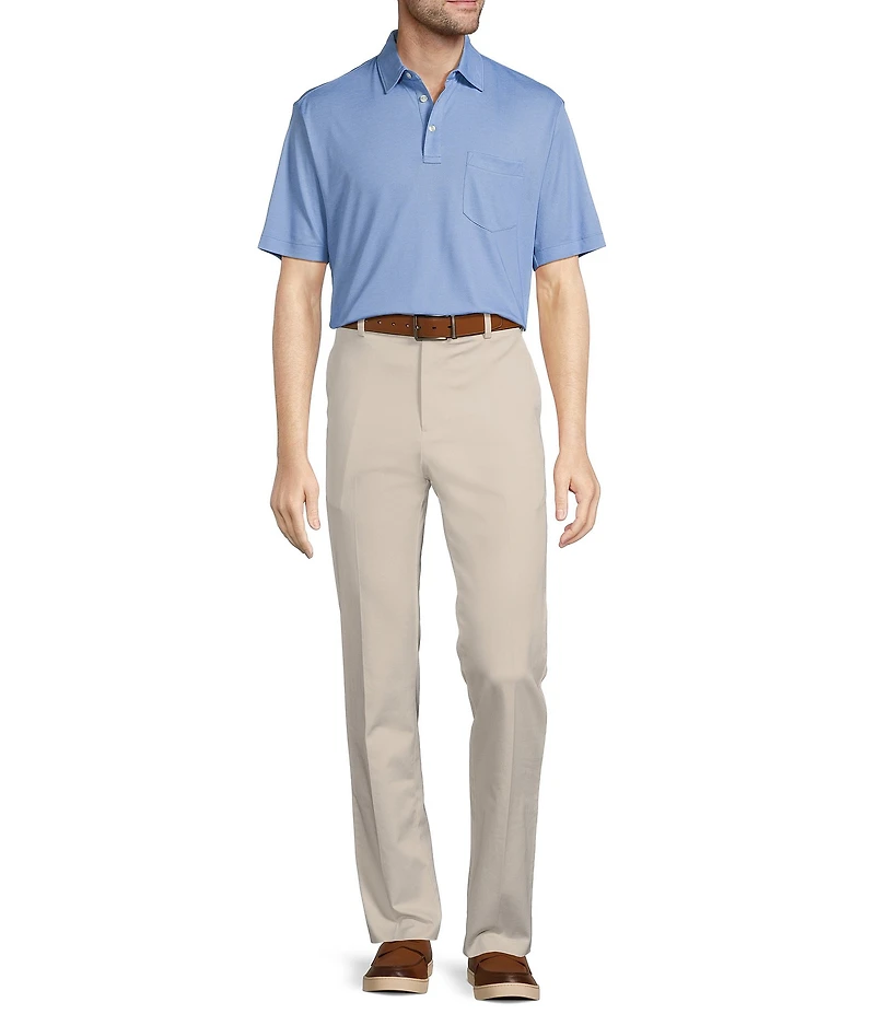 Roundtree & Yorke TravelSmart Ultimate Performance Slim Fit Flat Front Non-Iron Chino Pants