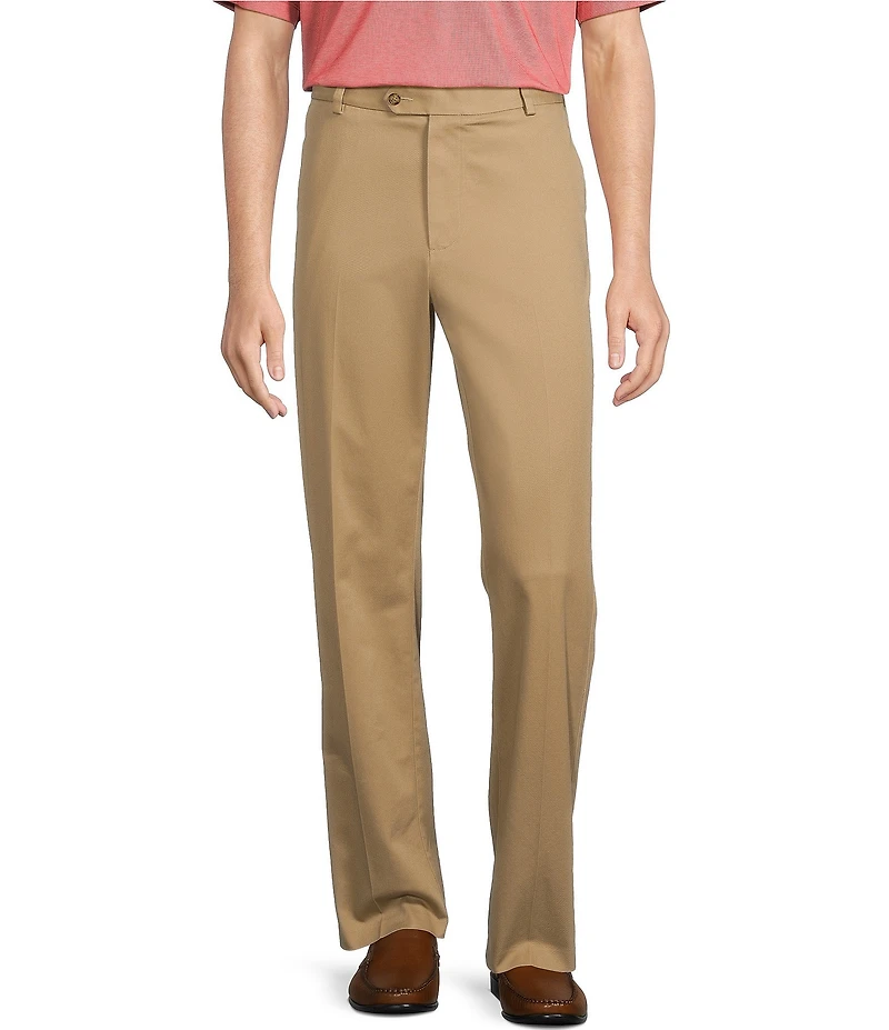 Roundtree & Yorke TravelSmart CoreComfort Big & Tall Non-Iron Flat-Front Classic Fit Chino Pants