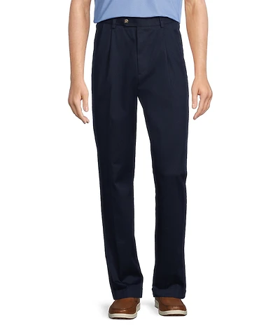 Roundtree & Yorke TravelSmart CoreComfort Big & Tall Non-Iron Pleated Classic Fit Chino Pants