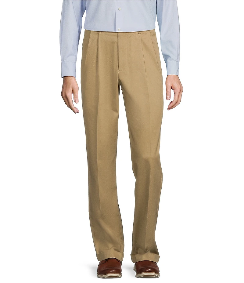 Roundtree & Yorke TravelSmart Ultimate Performance Classic Fit Pleated Non-Iron Chino Pants