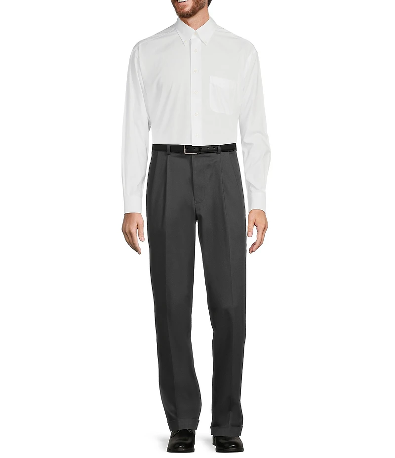 Roundtree & Yorke TravelSmart Ultimate Performance Classic Fit Pleated Non-Iron Chino Pants