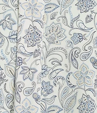 Roundtree & Yorke TravelSmart Easy Care Short Sleeve Twill Paisley Print Sport Shirt