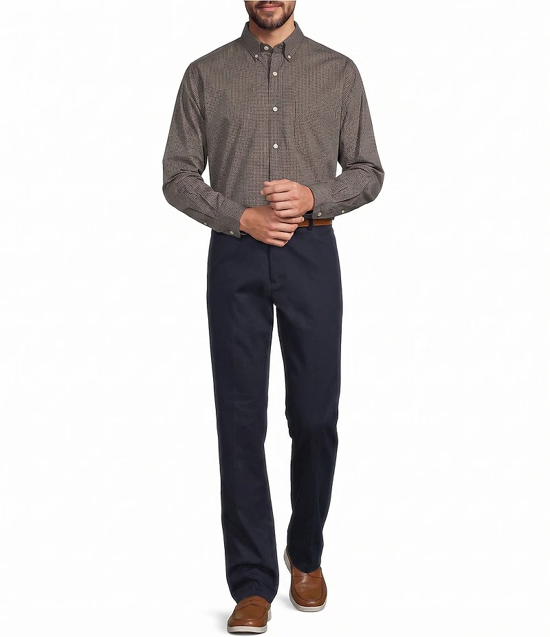 Roundtree & Yorke TravelSmart Easy Care Geometric Circle Print Sport Shirt