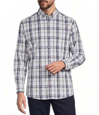 Roundtree & Yorke TravelSmart Easy Care Large Plaid Sport Shirt