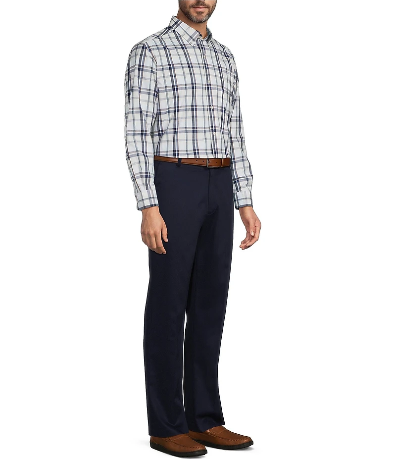 Roundtree & Yorke TravelSmart Easy Care Large Plaid Sport Shirt