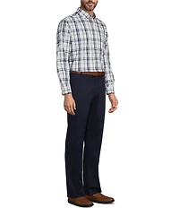 Roundtree & Yorke TravelSmart Easy Care Large Plaid Sport Shirt