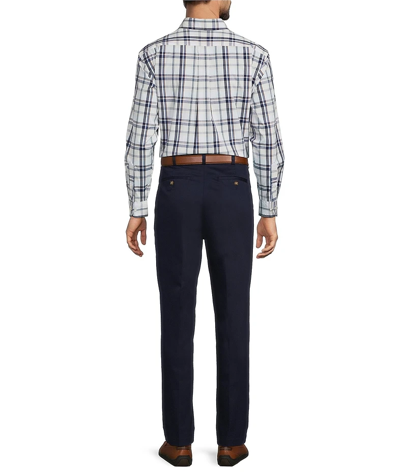 Roundtree & Yorke TravelSmart Easy Care Large Plaid Sport Shirt