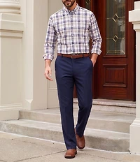 Roundtree & Yorke TravelSmart Easy Care Large Plaid Sport Shirt