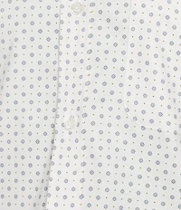 Roundtree & Yorke TravelSmart Easy Care Herringbone Geo Print Sport Shirt