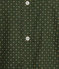 Roundtree & Yorke TravelSmart Easy Care Herringbone Geo Print Sport Shirt
