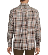 Roundtree & Yorke TravelSmart Easy Care Herringbone Plaid Sport Shirt