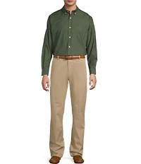 Roundtree & Yorke TravelSmart Easy Care Long Sleeve Herringbone Solid Sport Shirt