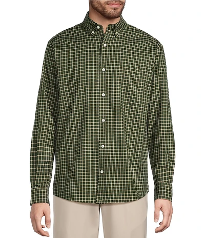 Roundtree & Yorke TravelSmart Easy Care Herringbone Windowpane Sport Shirt