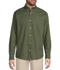 Roundtree & Yorke TravelSmart Easy Care Herringbone Windowpane Sport Shirt