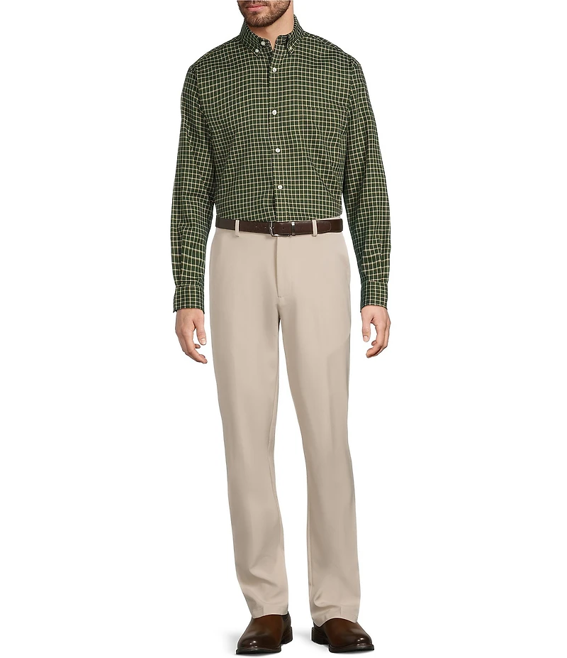 Roundtree & Yorke TravelSmart Easy Care Herringbone Windowpane Sport Shirt