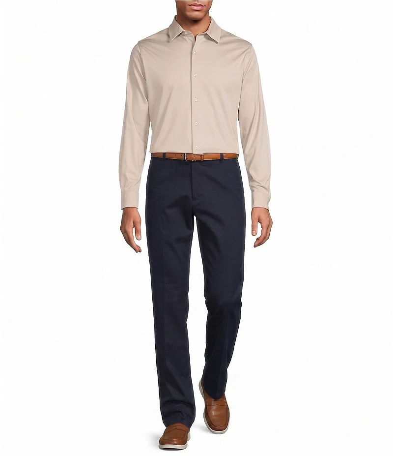 Roundtree & Yorke TravelSmart Easy Care Long Sleeve Solid Button Front Shirt