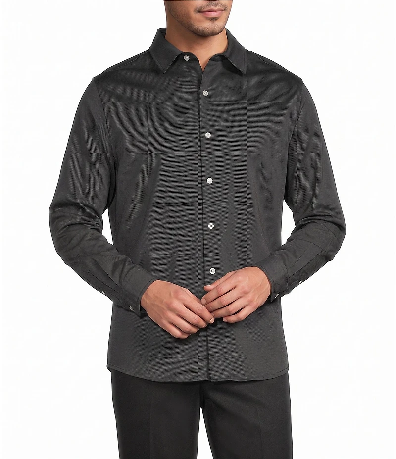 Roundtree & Yorke TravelSmart Easy Care Long Sleeve Solid Button Front Shirt