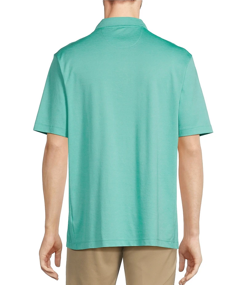 Roundtree & Yorke TravelSmart Easy-Care Performance Short Sleeve Solid Birdseye Polo Shirt