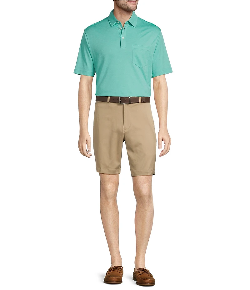 Roundtree & Yorke TravelSmart Easy-Care Performance Short Sleeve Solid Birdseye Polo Shirt