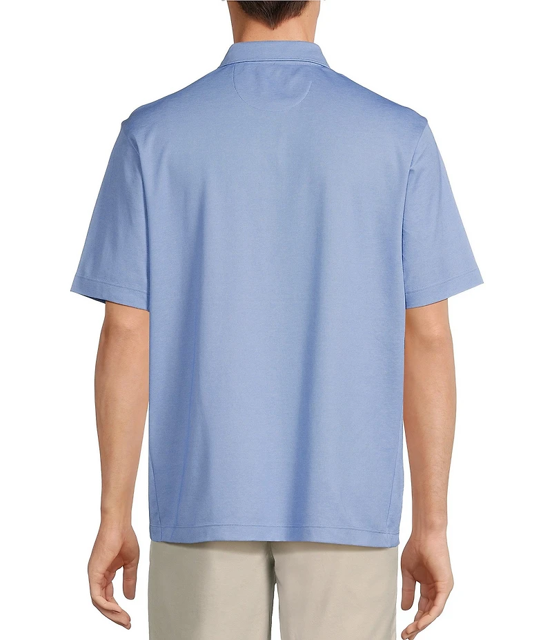 Roundtree & Yorke TravelSmart Easy-Care Performance Short Sleeve Solid Birdseye Polo Shirt