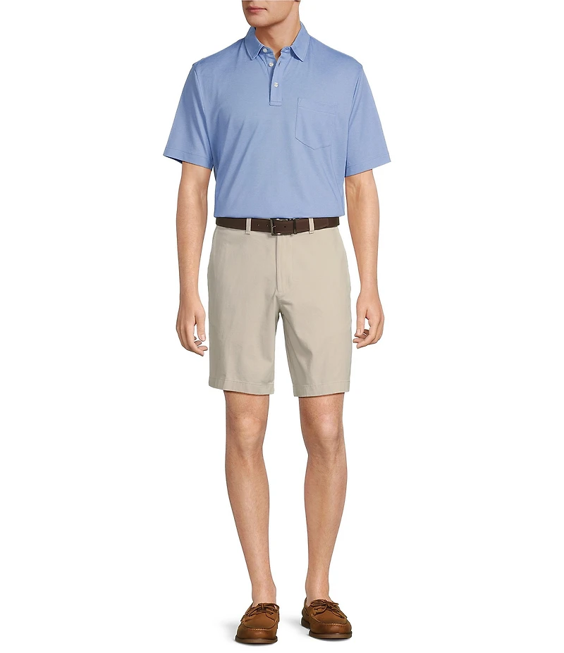 Roundtree & Yorke TravelSmart Easy-Care Performance Short Sleeve Solid Birdseye Polo Shirt
