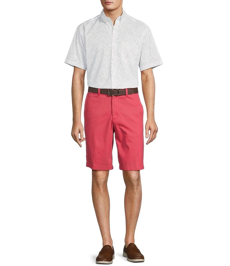 Roundtree & Yorke TravelSmart Easy Care Short Sleeve Arrow Print Sport Shirt
