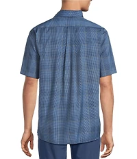 Roundtree & Yorke TravelSmart Easy Care Short Sleeve Large Plaid Poplin Sport Shirt
