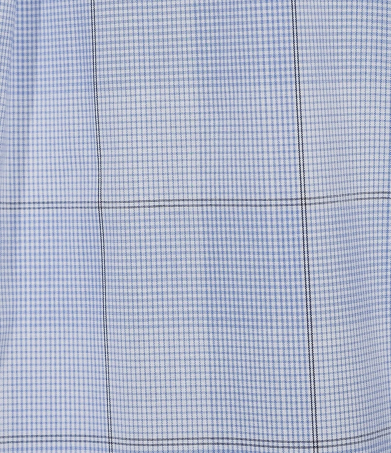 Roundtree & Yorke TravelSmart Easy Care Short Sleeve Large Plaid Poplin Sport Shirt
