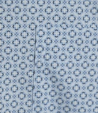 Roundtree & Yorke TravelSmart Easy Care Short Sleeve Poplin Circle Print Sport Shirt