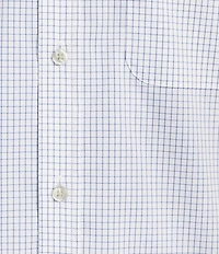 Roundtree & Yorke TravelSmart Easy Care Short Sleeve Small Grid Poplin Sport Shirt