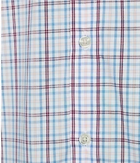 Roundtree & Yorke TravelSmart Easy Care Short Sleeve Plaid Poplin Sport Shirt
