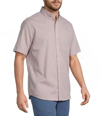 Roundtree & Yorke TravelSmart Easy Care Short Sleeve Solid Dobby Sport Shirt